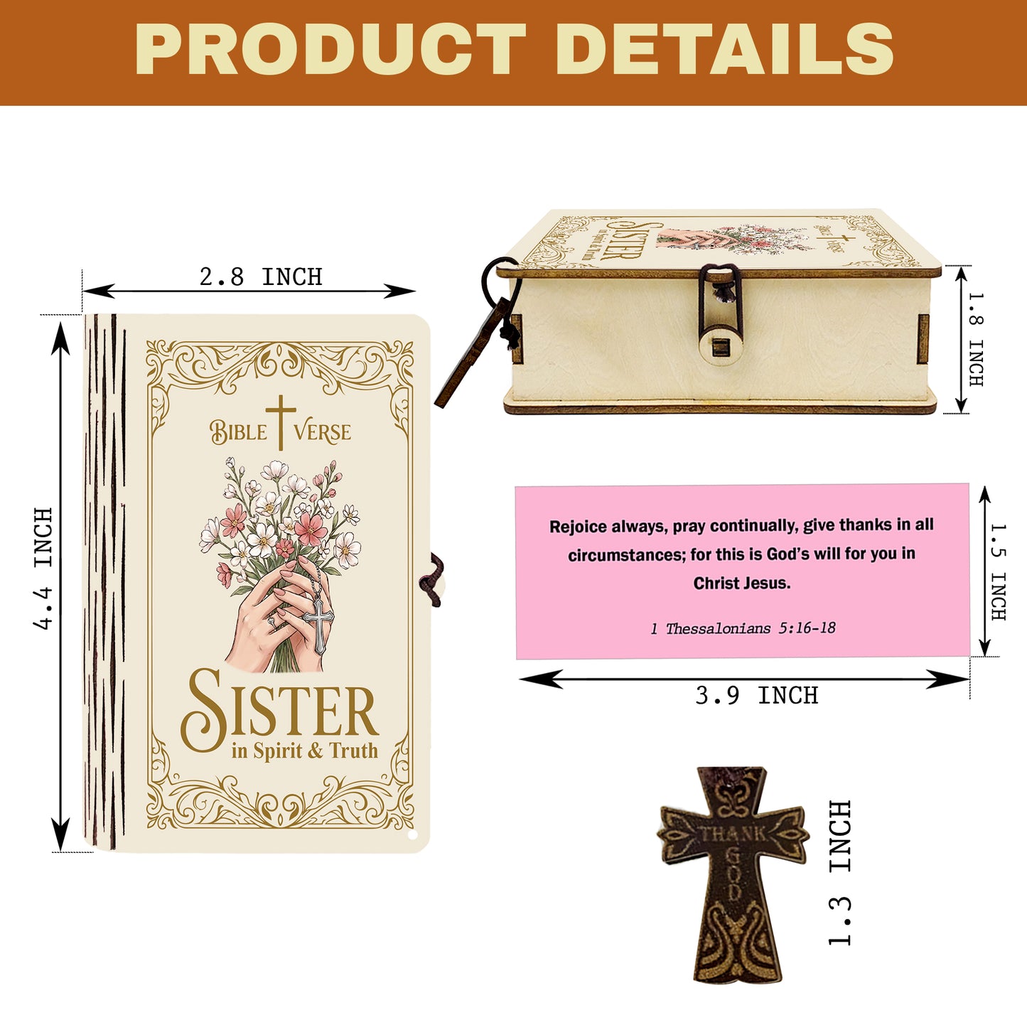 Netecom Bible Verse Box for Sister – 150 Color-Coded Scripture Cards with Mini Cross, Christian Gift for Daily Prayer, Encouragement & Spiritual Inspiration