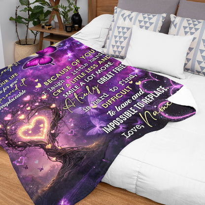 Netecom Personalized To My Best Friend Blanket, Custom Butterfly and Moon Throw Blanket for Couch, Bed or Sofa, Ultra Soft Warm Gift for Best Friend’s Birthday and Christmas