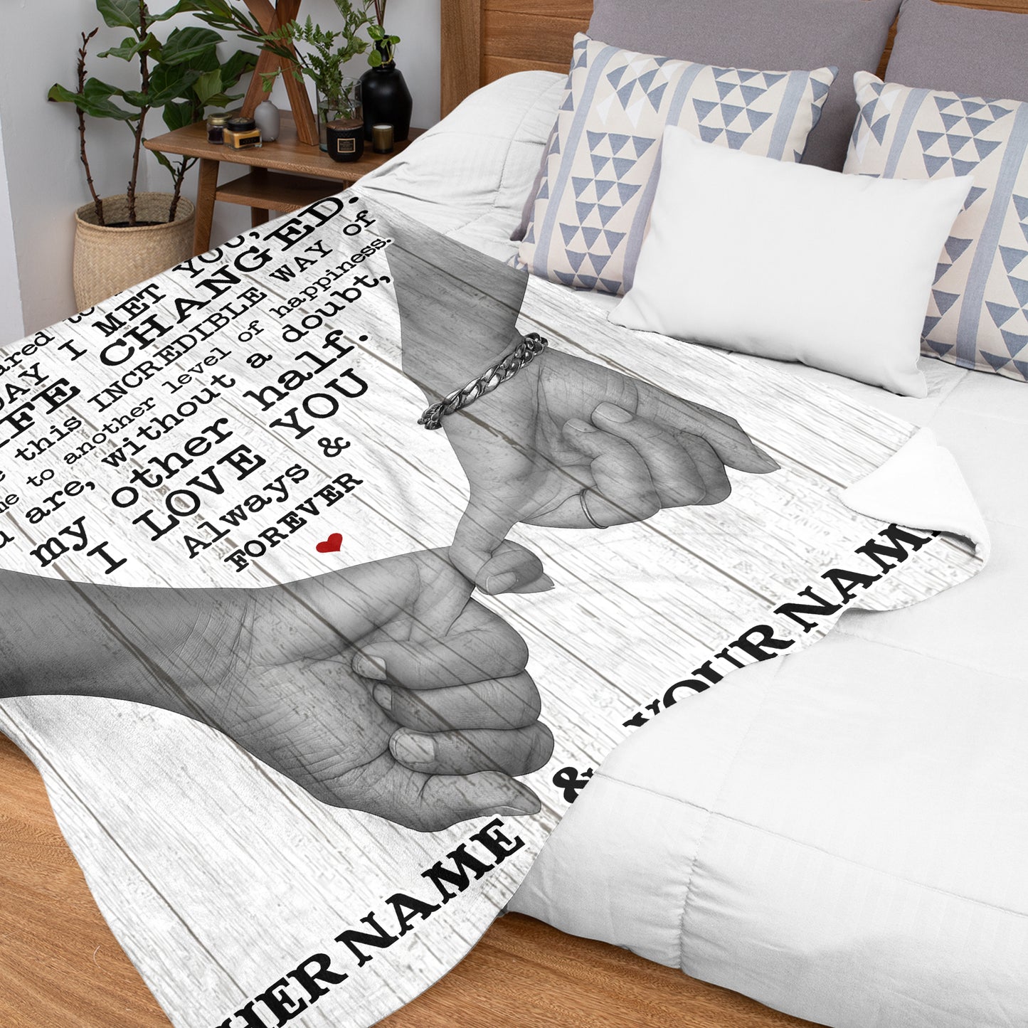 Netecom Personalized To My Future Wife Blanket, Romantic Love Letter Throw Blanket for Couch, Bed or Sofa, Gift for Fiancee or Girlfriend, Engagement, Wedding or Anniversary Present from Husband