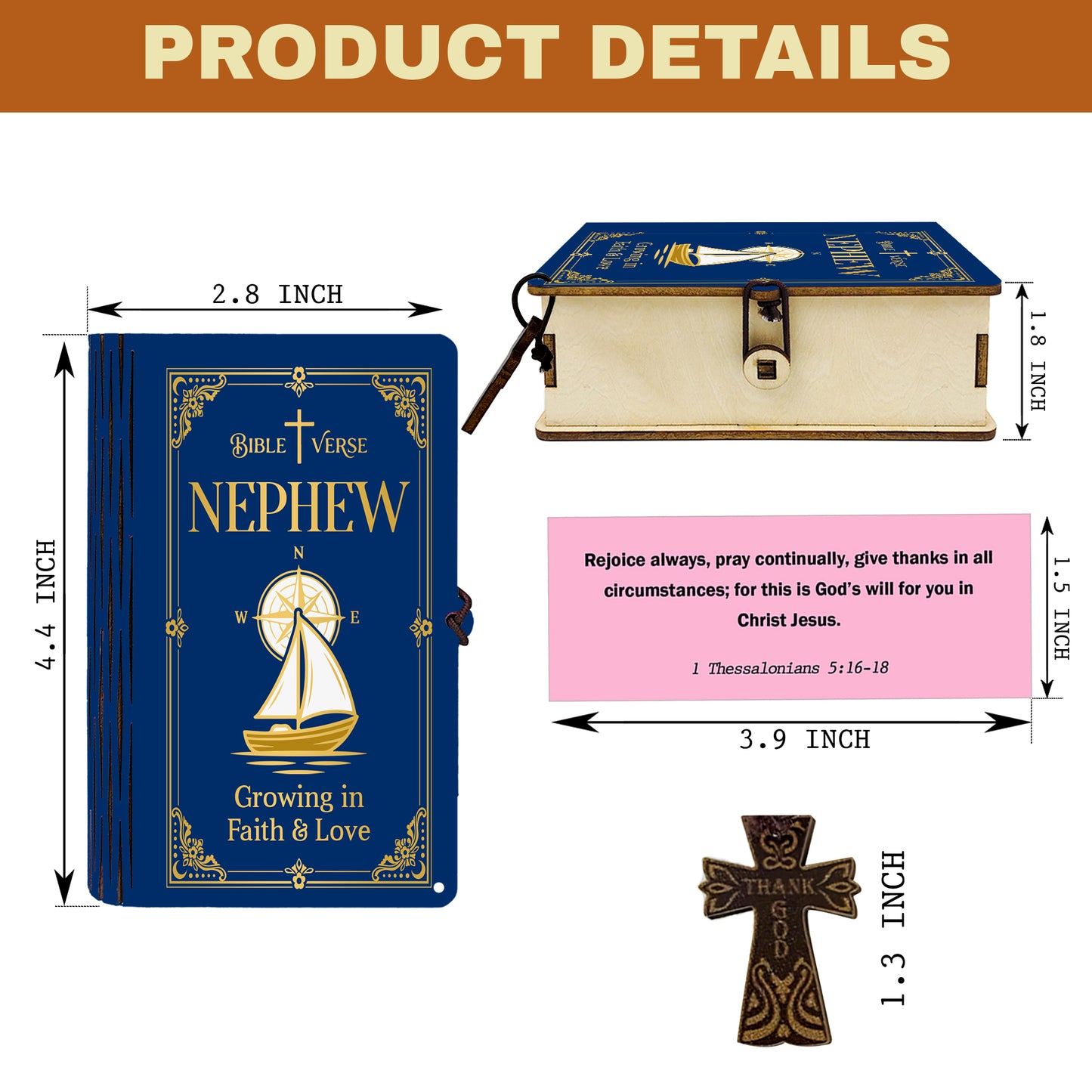 Netecom Bible Verse Box for Nephew – 150 Color-Coded Scripture Cards with Mini Cross, Christian Faith Keepsake Gift for Daily Prayer, Encouragement & Spiritual Reflection