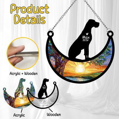 Netecom Personalized Great Dane Memorial Suncatcher, Custom Great Dane Ornament with Name Date, Dog Loss Sympathy Gift, Pet Loss Remembrance Gifts, Bereavement Gifts for Loss of Pet, Dog Grief Gift