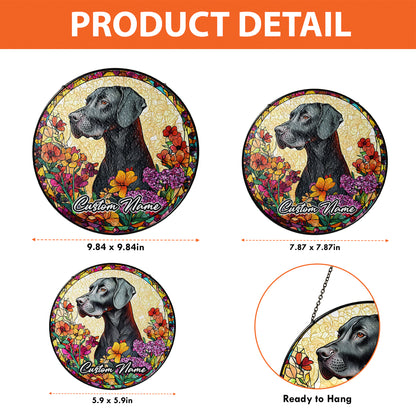 Netecom Personalized Great Dane Dog Ornament, Custom Pet Memorial Sun Catcher, Pet Loss Remembrance Gift, Christmas Decoration