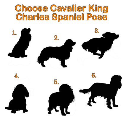 Netecom Cavalier King Charles Spaniel Dog Memorial Suncatcher, Personalized Ornament with Name Date, Sympathy Gift for Pet Loss Sun Catchers, Dog Grief Gift, Bereavement Gifts for Loss of Pet