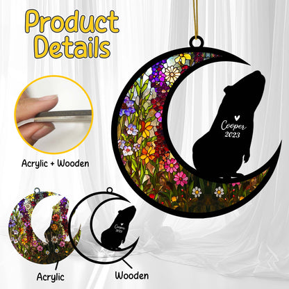 Netecom Guinea Pig Memorial Suncatcher, Personalized Pet Loss Suncatcher, Bereavement Guinea Pig Loss Gift Suncatcher Gifts for Guinea Pig Lovers, Guinea Pig Remembrance Gift