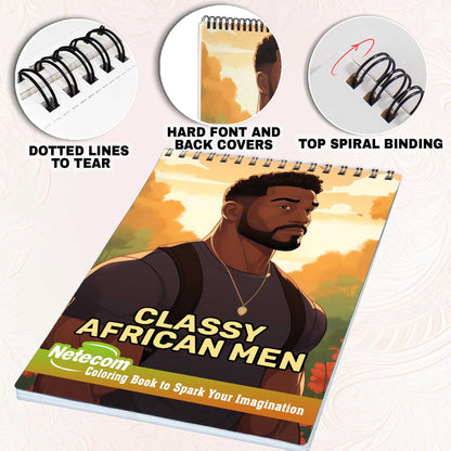 Classy African Men Spiral Bound Coloring Book, Embrace the Elegance of Africa with 30 Captivating Coloring Pages of Classy African Men for a Stylish and Artistic Journey