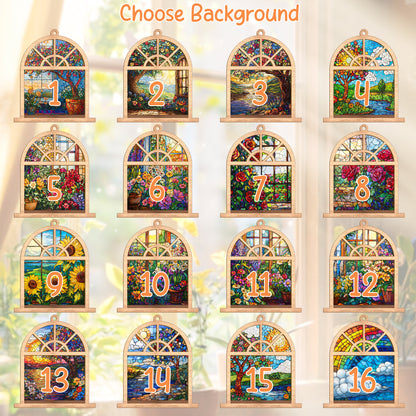 Netecom Personalized Boston Terrier Memorial Suncatcher, Custom Boston Terrier Ornament with Name & Date, Dog Loss Sympathy Gift, Pet Loss Keepsake