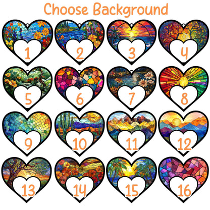 Netecom Personalized Boston Terrier Rainbow Heart Paw Memorial Suncatcher, Custom Dog Ornament with Name Date, Dog Loss Sympathy Gift, Pet Remembrance Keepsake