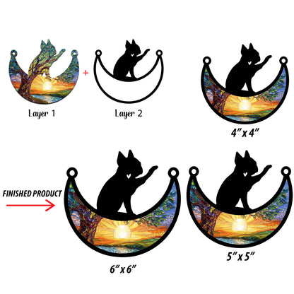 Netecom Personalized Boston Terrier Memorial Suncatcher, Custom Bostie Dog Ornament with Name Date, Dog Loss Sympathy Gift, Pet Loss Remembrance Gifts, Bereavement Gifts for Loss of Pet, Dog Grief Gift