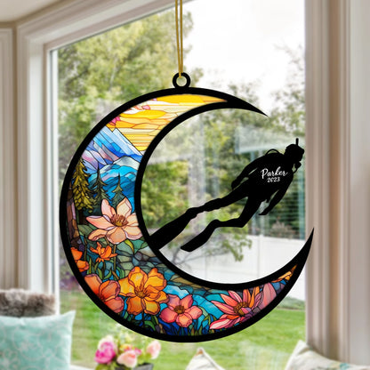 Netecom Personalized Scuba Diver Ornament for Christmas Tree, Window & Car - Scuba Diving Christmas Pendant Hanging Decoration - Funny 2025 Divers Gifts for Men & Women - Beach Vacation Travel Keepsake