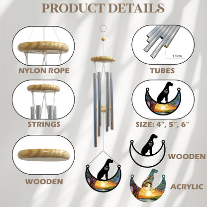 Netecom Great Dane Memorial Wind Chimes for Dogs, Personalized Suncatcher Ornament, Pet Loss Remembrance Gift for Garden or Home