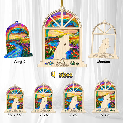 Netecom Personalized Hamster Memorial Window Ornament, Custom Pet Ornament with Name Date, Pet Loss Remembrance Gift, Sympathy Gift for Pet Lovers
