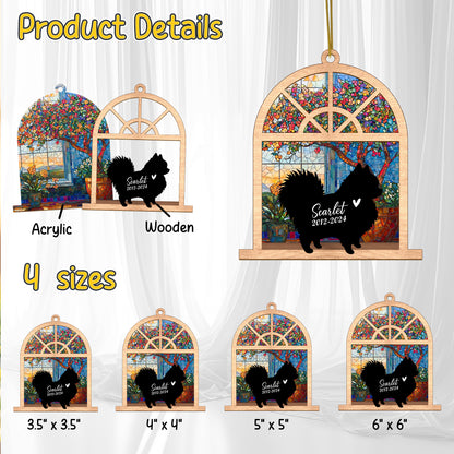 Netecom Personalized Pomeranian Memorial Suncatcher – Dog Loss Sympathy Gift & Pet Remembrance Keepsake