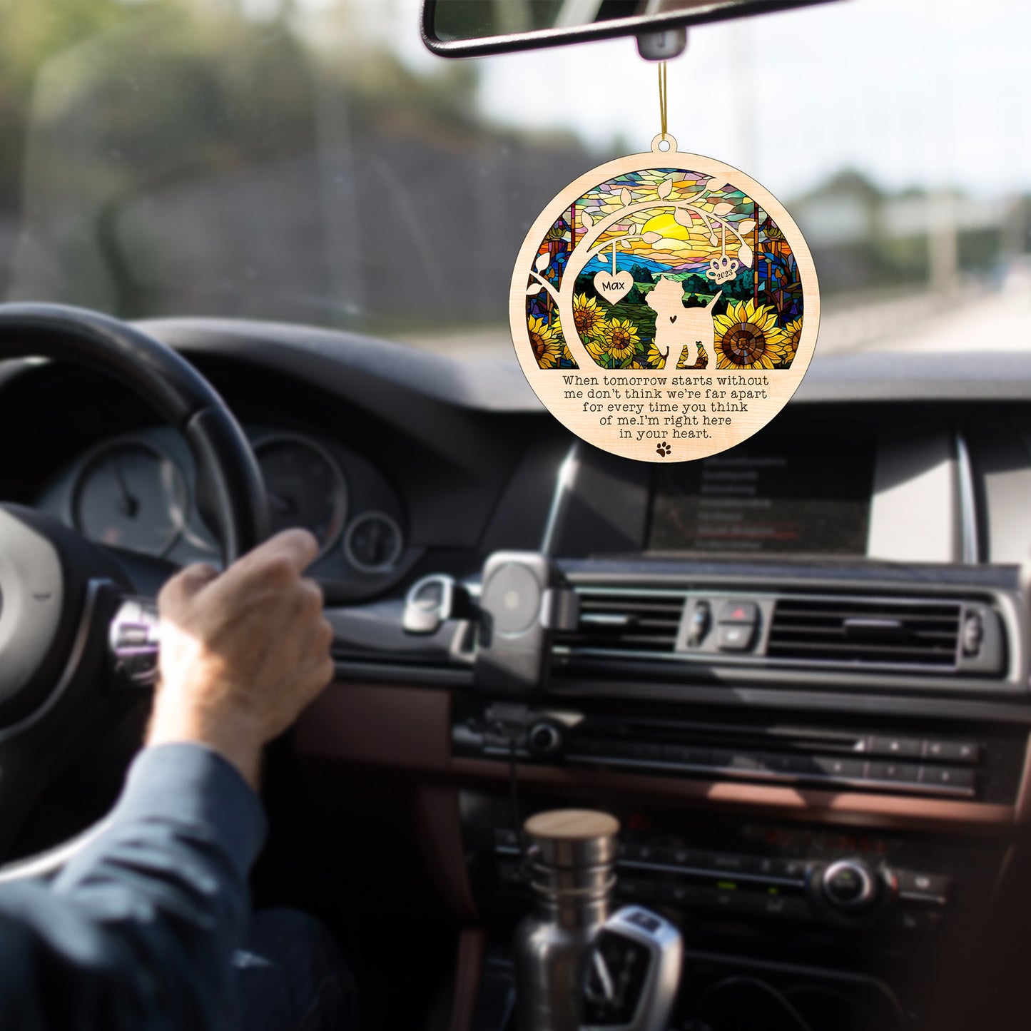 Netecom Personalized West Highland White Terrier Dog Memorial Suncatcher, Christmas Ornament with Name Date, Pet Loss Sun Catcher, Dog Memorial Ornament, Bereavement Sympathy Gift for Dog Lovers