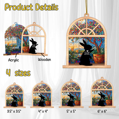 Netecom Personalized Rabbit Memorial Suncatcher – Pet Loss Sympathy Gift & Bunny Remembrance Ornament