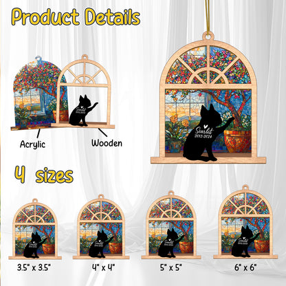 Netecom Personalized Boston Terrier Memorial Suncatcher, Custom Boston Terrier Ornament with Name & Date, Dog Loss Sympathy Gift, Pet Loss Keepsake