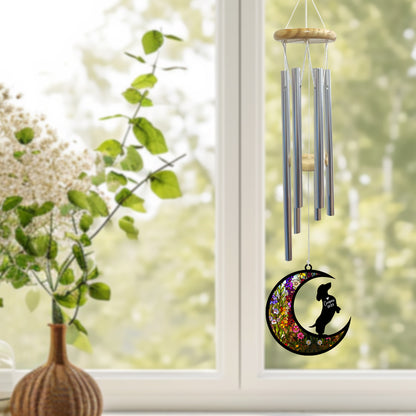 Netecom Dachshund Dog Wind Chimes Memorial, Personalized Pet Memorial Wind Chimes for Wiener Dog, Loss of Pet Remembrance Gift, Sympathy Wind Chimes Outside Garden Decor, Dog Passing Away Gifts