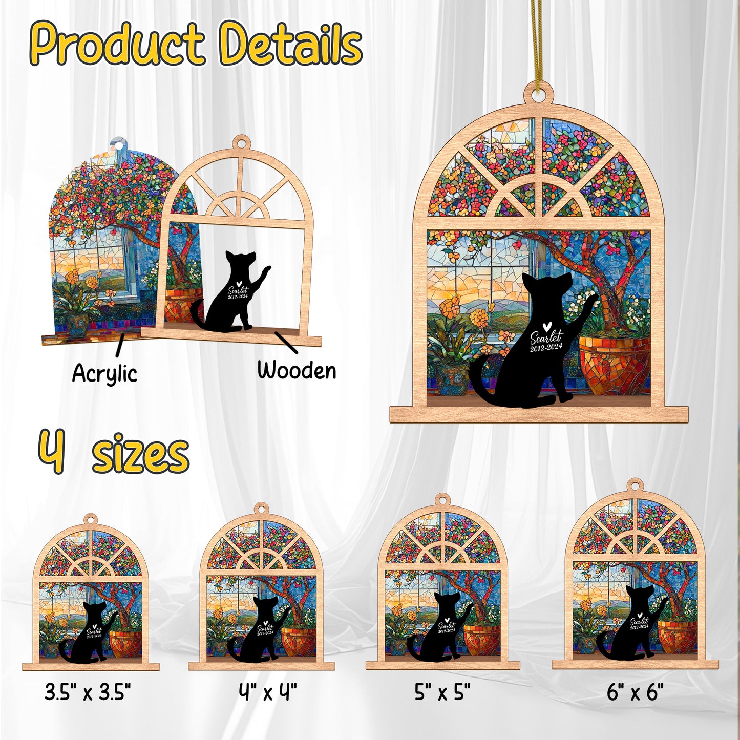 Netecom Personalized Husky Memorial Suncatcher – Husky Dog Loss Sympathy Gift & Pet Remembrance Ornament