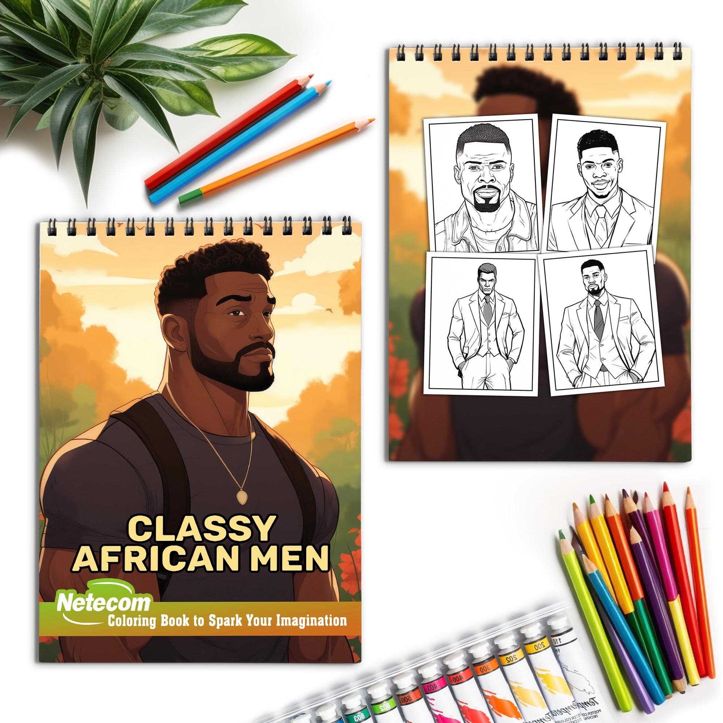 Classy African Men Spiral Bound Coloring Book, Embrace the Elegance of Africa with 30 Captivating Coloring Pages of Classy African Men for a Stylish and Artistic Journey