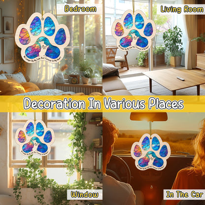 Netecom Personalized Corgi Memorial Suncatcher, Dog Paw Memorial Ornament with Name Date, Dog Loss SunCatcher, Loss of Pet Sympathy Gift, Bereavement Gift for Dog Lovers