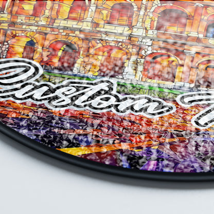 Netecom Italy Landmark Stained Glass Sun Catcher – Colosseum Ornament, Custom Rome Gift for Home & Office Decor