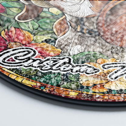 Netecom Custom Basset Hound Dog Stained Glass Ornament, Personalized Memorial Suncatcher, Pet Loss Sympathy Gift, Christmas Decoration