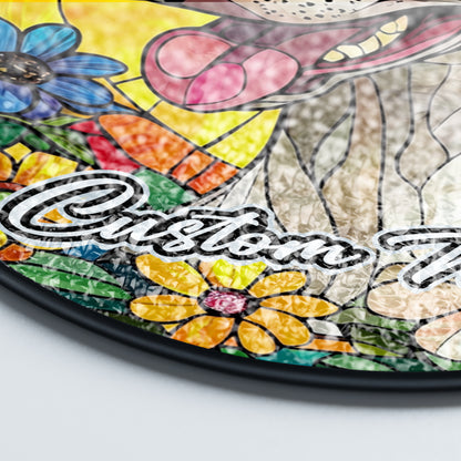 Netecom Custom Whippet Dog Stained Glass Ornament, Personalized Pet Memorial Sun Catcher, Pet Loss Remembrance Gift, Christmas Decoration