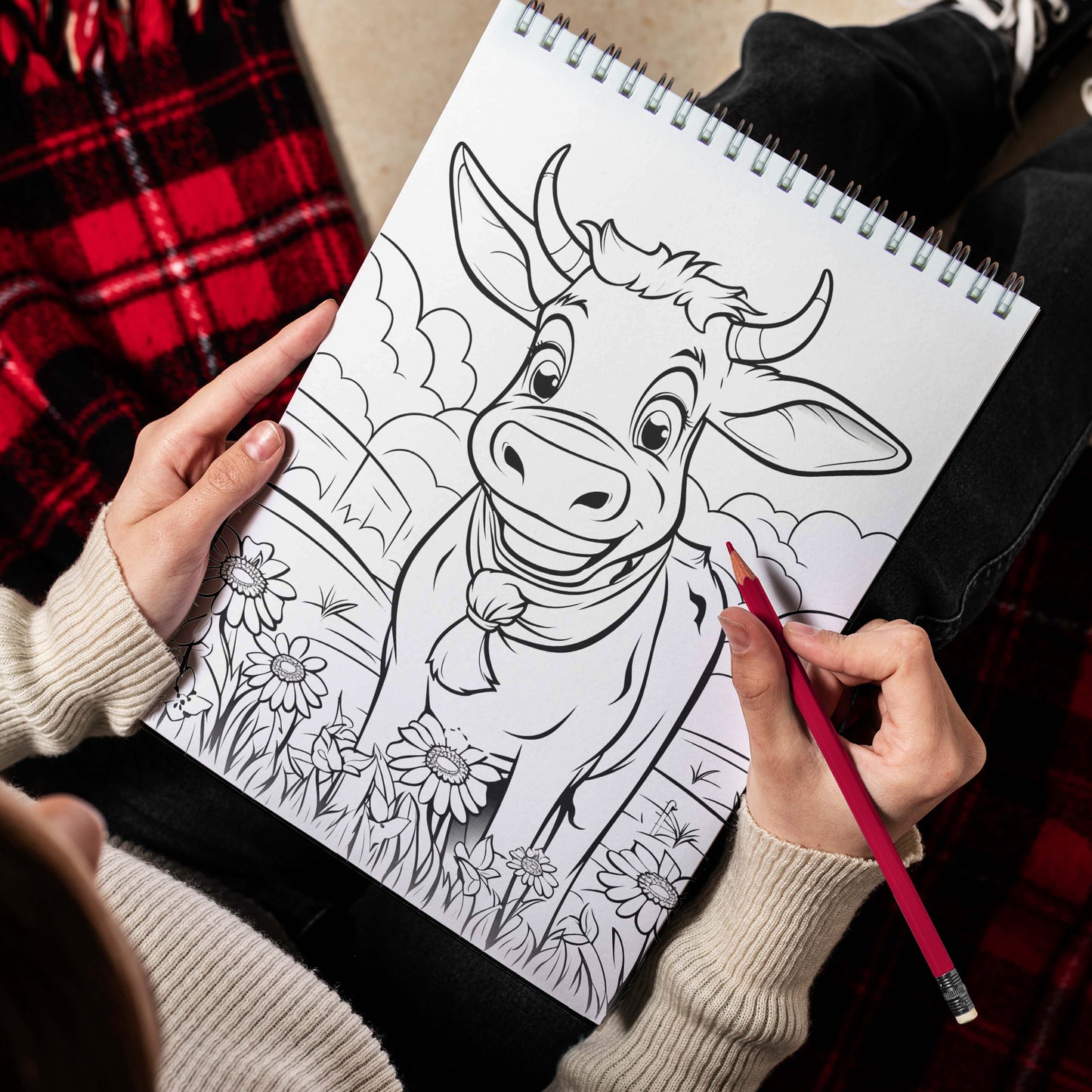 Laughing Animal Spiral Bound Coloring Book, Immerse Yourself in the World of Funny Creatures with 30 Captivating Coloring Pages