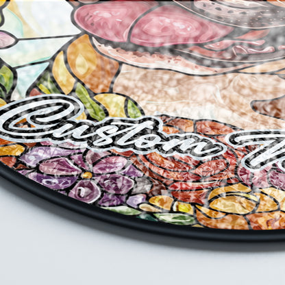 Netecom Personalized French Bulldog Ornament, Custom Memorial Suncatcher, Pet Loss Remembrance Gift, Christmas Decoration