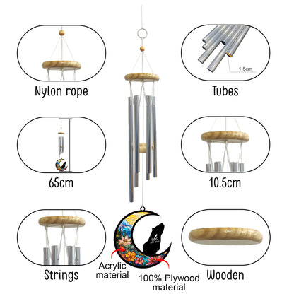 Netecom Guinea Pig Wind Chimes Memorial, Personalized Pet Memorial Windchime for Guinea Pig Suncatcher, Pet Loss Memorial Ornament, Pet Remembrance for Pet Passing Away Sympathy Pet Wind Chimes Outdoor Garden