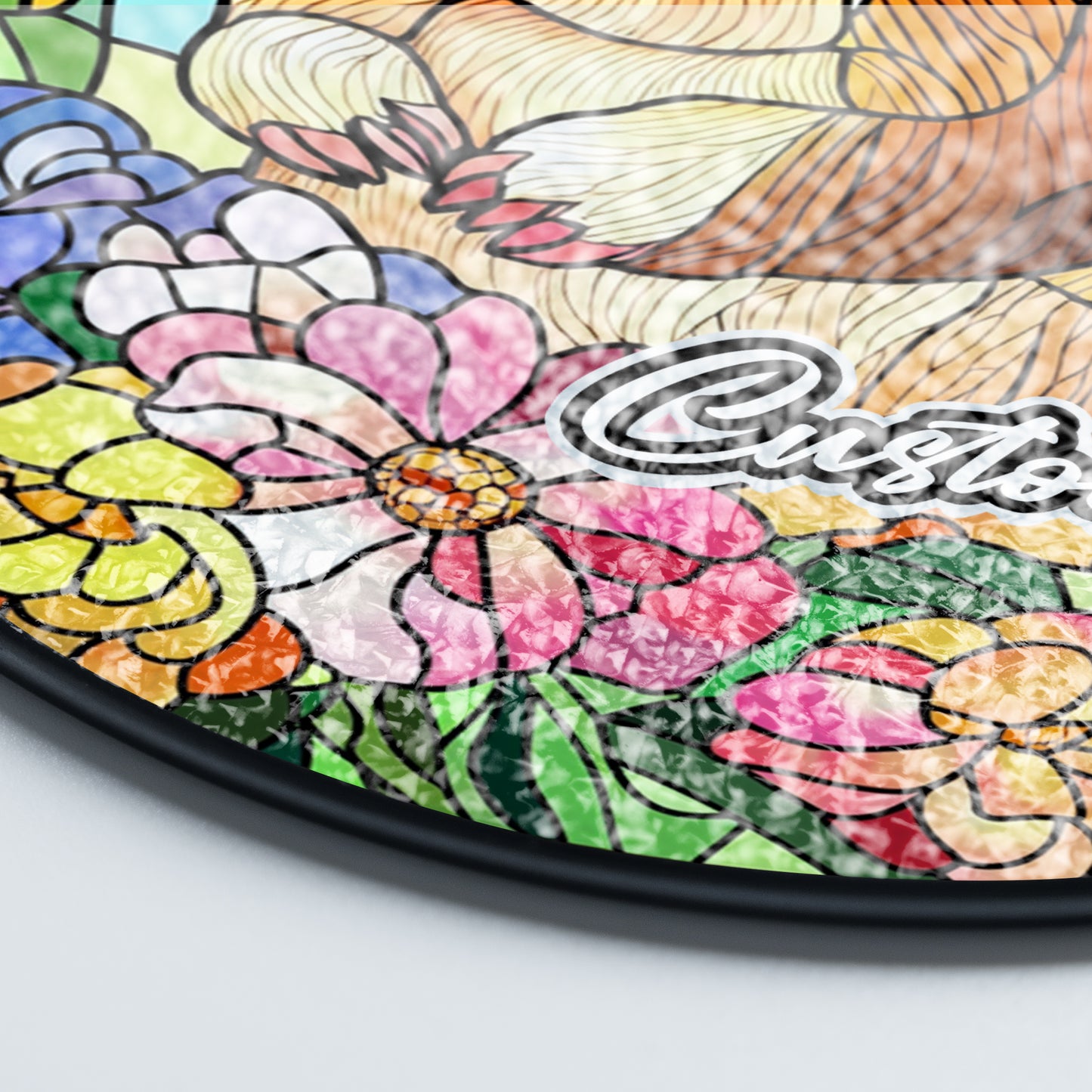 Netecom Personalized Guinea Pig Stained Glass Ornament, Custom Pet Memorial Suncatcher, Pet Loss Sympathy Gift, Christmas Decoration