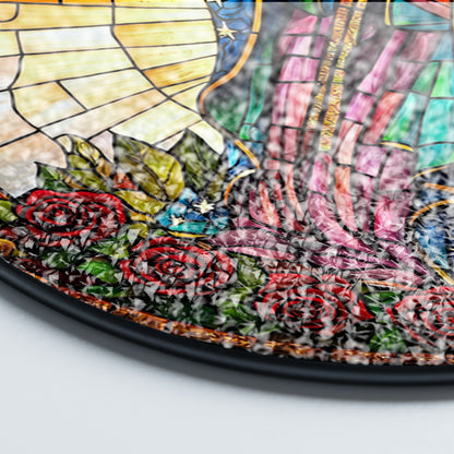 Netecom Virgin Mary Stained Glass Ornament – Our Lady of Guadalupe Sun Catcher, Christian Religious Gift, Spiritual Home Decoration