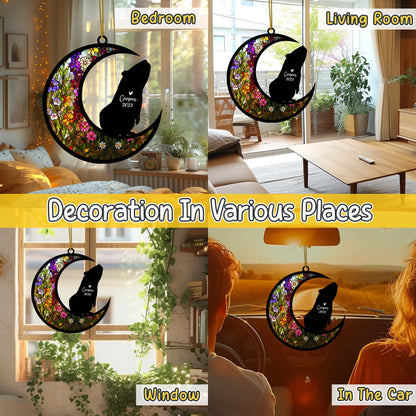 Netecom Guinea Pig Memorial Suncatcher, Personalized Pet Loss Suncatcher, Bereavement Guinea Pig Loss Gift Suncatcher Gifts for Guinea Pig Lovers, Guinea Pig Remembrance Gift