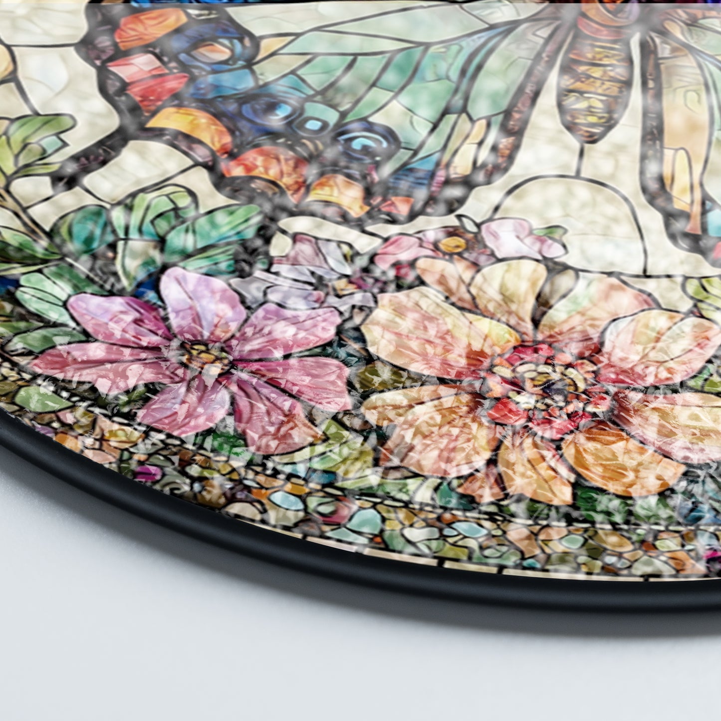 Netecom Personalized Butterfly Stained Glass Ornament, Custom Memorial Suncatcher, Pet Loss Remembrance Gift, Christmas Decoration