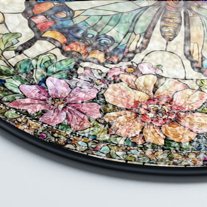 Netecom Personalized Butterfly Stained Glass Ornament, Custom Memorial Suncatcher, Pet Loss Remembrance Gift, Christmas Decoration