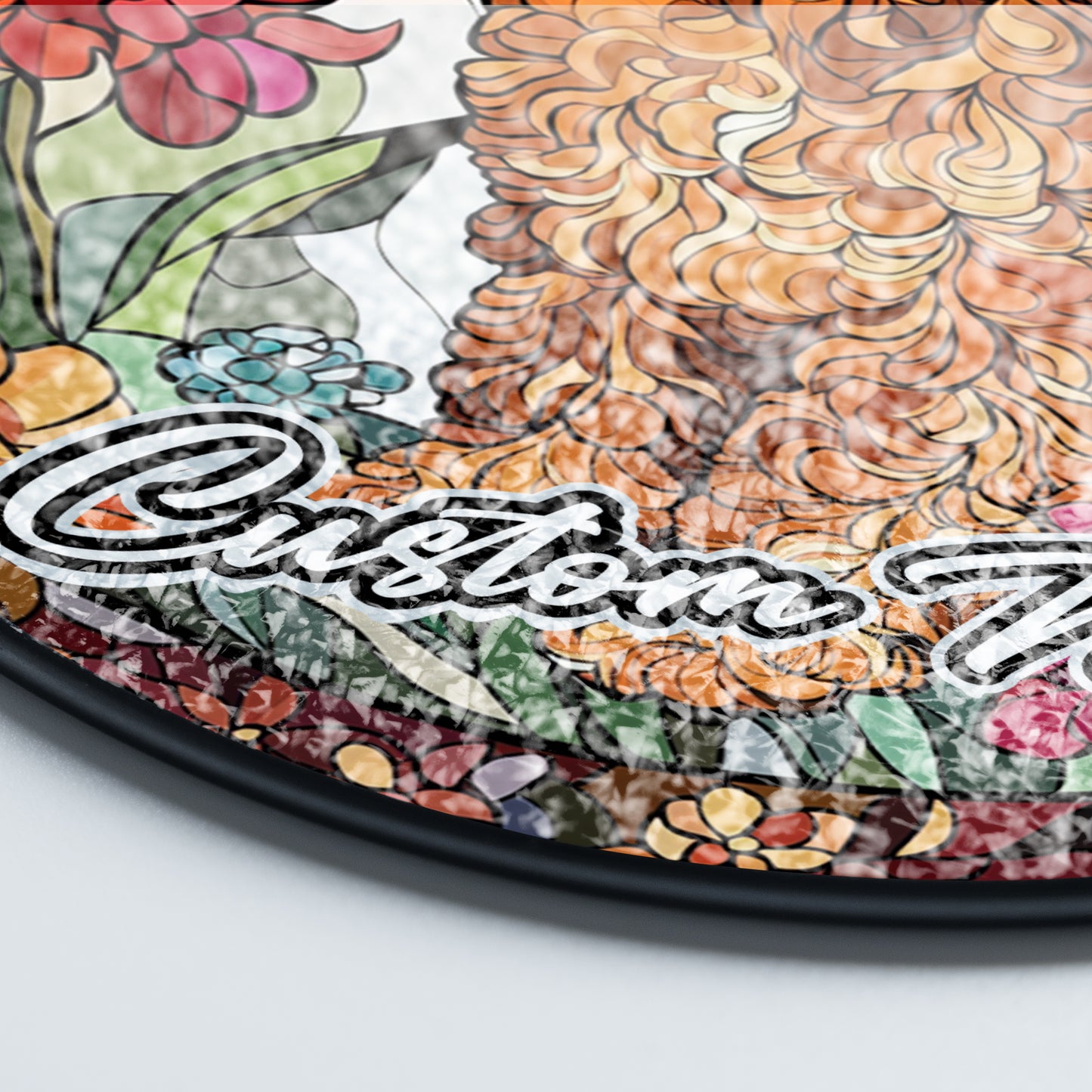 Netecom Personalized Poodle Dog Ornament, Custom Pet Memorial Suncatcher, Pet Loss Remembrance Gift, Christmas Decoration