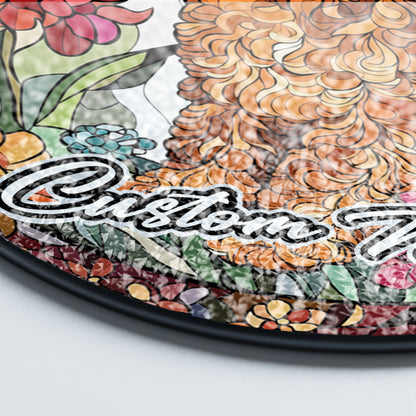 Netecom Personalized Poodle Dog Ornament, Custom Pet Memorial Suncatcher, Pet Loss Remembrance Gift, Christmas Decoration