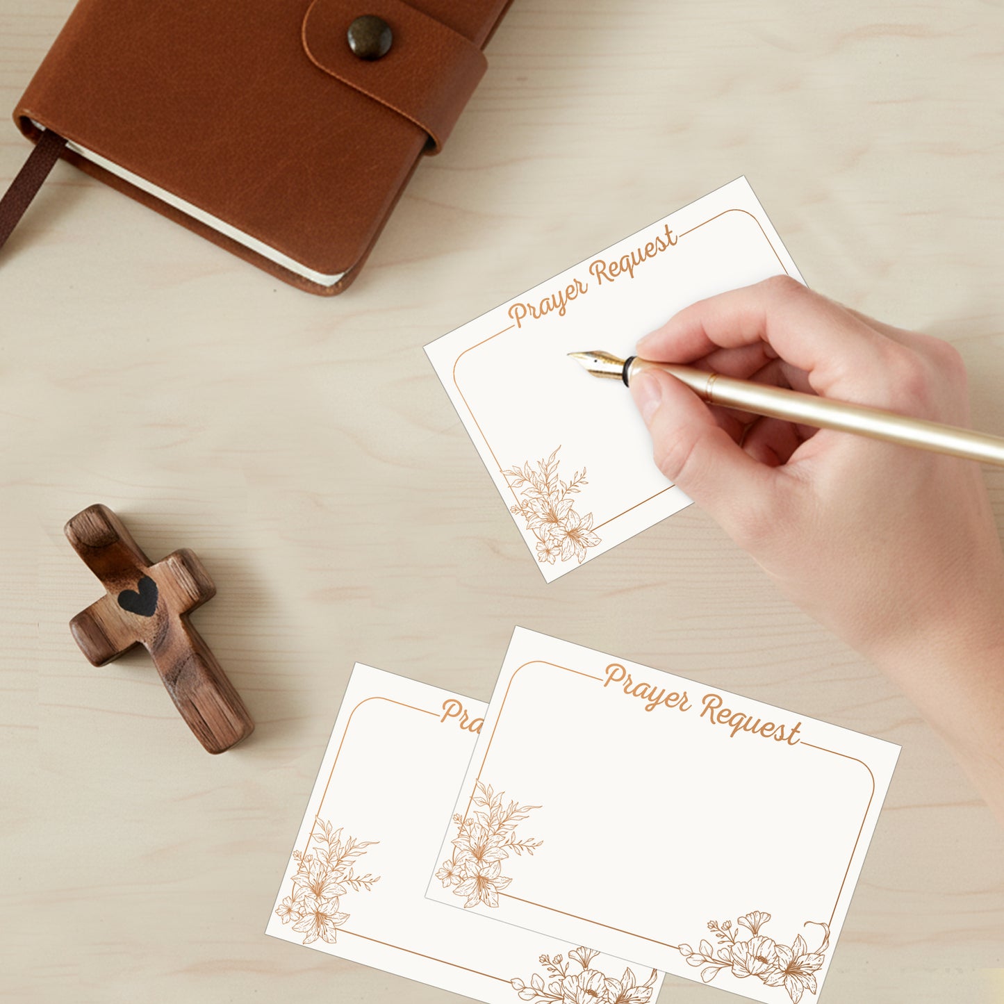 Netecom Personalized 35th Birthday Prayer Box with Custom Name & Year, Wooden Cross and 100 Prayer Request Cards, Christian Faith Gift