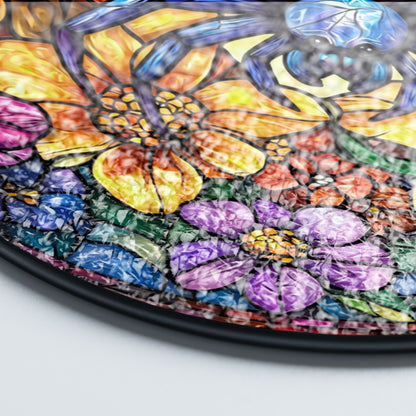 Netecom Custom Spider Stained Glass Ornament, Personalized Memorial Suncatcher, Pet Loss Sympathy Gift, Christmas Decoration