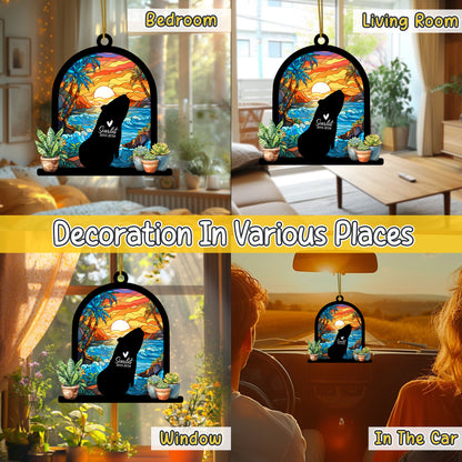 Netecom Personalized Guinea Pig Memorial Suncatcher, Custom Guinea Pig Ornament with Name Date, Pet Loss Sympathy Gift, Pet Loss Remembrance Gift, Bereavement Gifts for Loss of Pet, Passing Away Gift