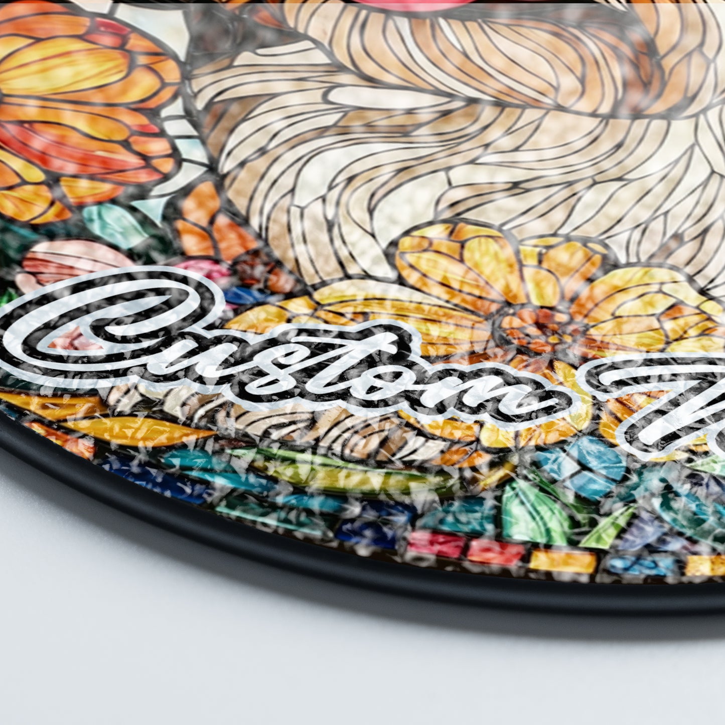 Netecom Personalized Shih Tzu Dog Ornament, Custom Stained Glass Memorial Suncatcher, Pet Loss Sympathy Gift, Christmas Decoration