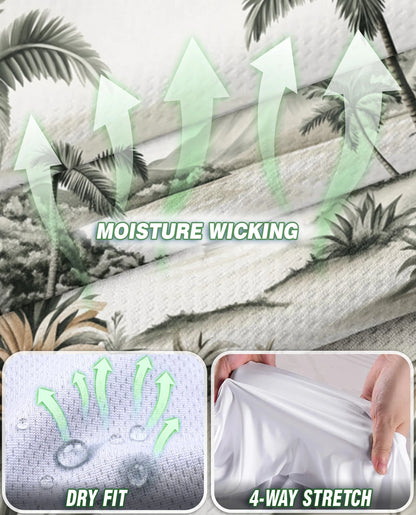 Vintage Coconut Tree Sleeveless Polo Shirt for Women | Netecom