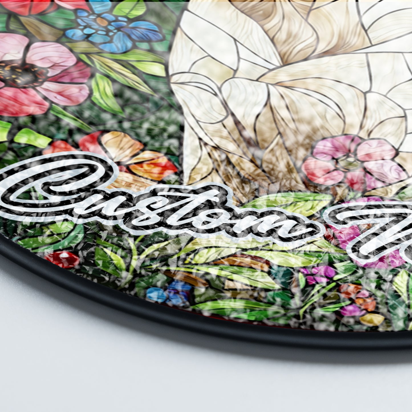 Netecom Custom Labrador Retriever Stained Glass Ornament, Personalized Pet Memorial Suncatcher, Pet Loss Sympathy Gift, Christmas Decoration