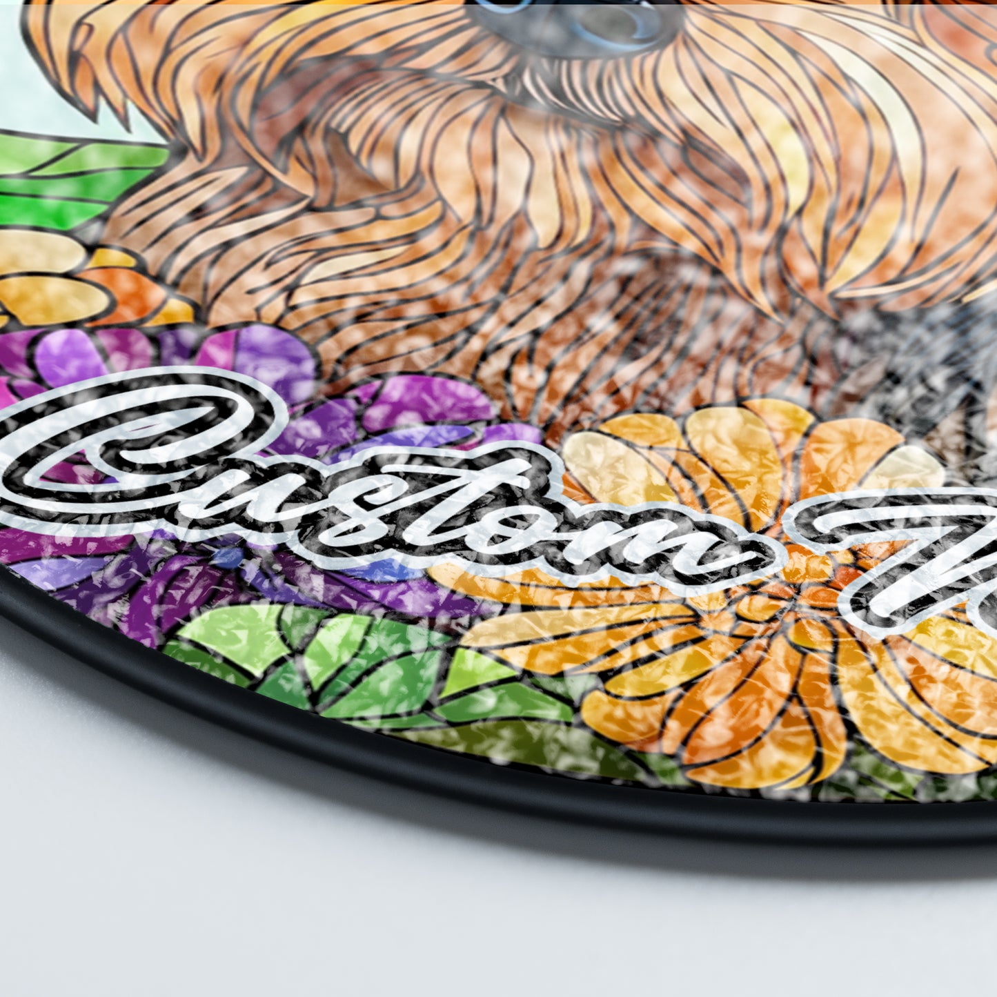 Netecom Personalized Yorkshire Terrier Dog Ornament, Custom Memorial Suncatcher, Pet Loss Remembrance Gift, Christmas Decoration