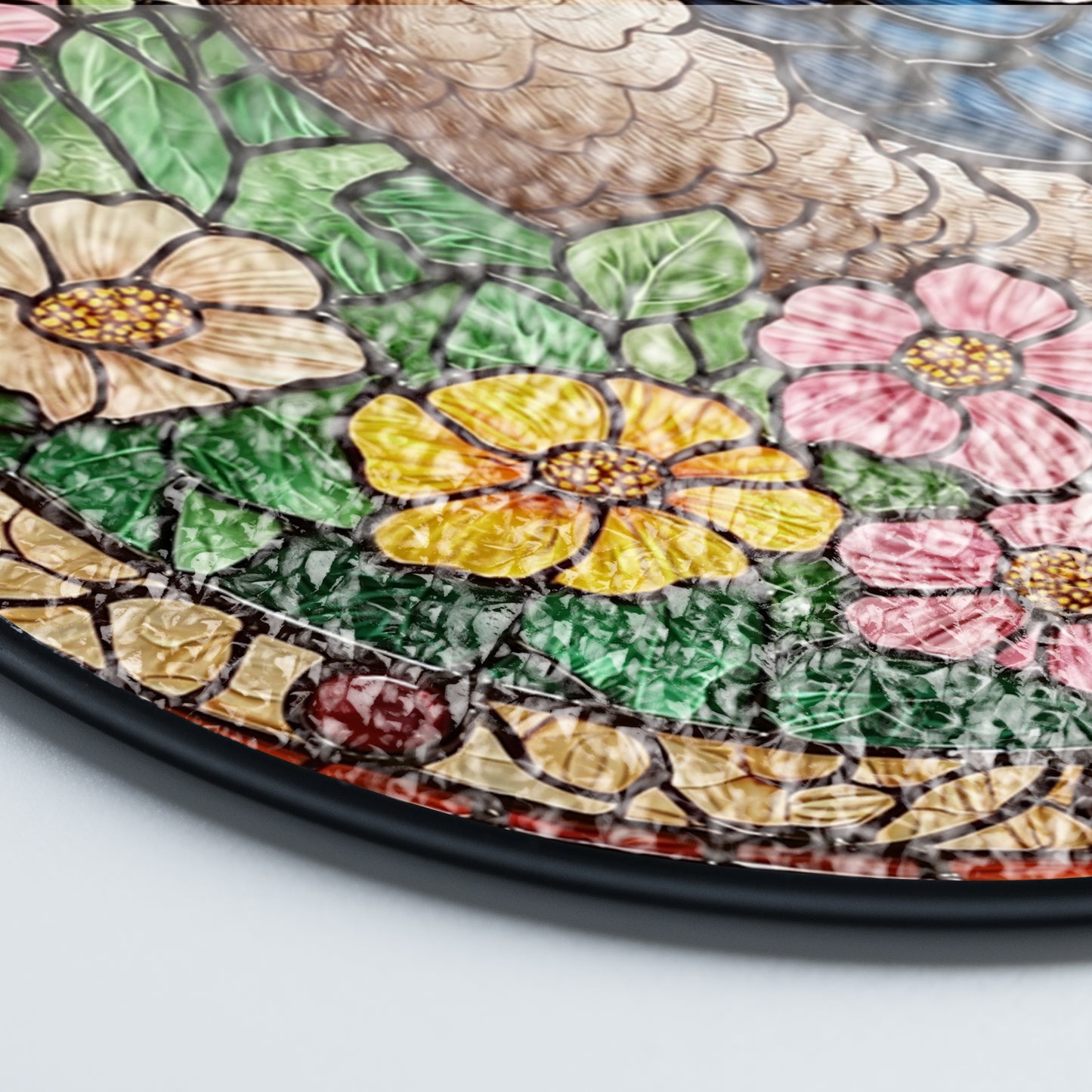 Netecom Custom Duck Stained Glass Ornament, Personalized Memorial Suncatcher, Pet Loss Remembrance Gift, Christmas Decoration