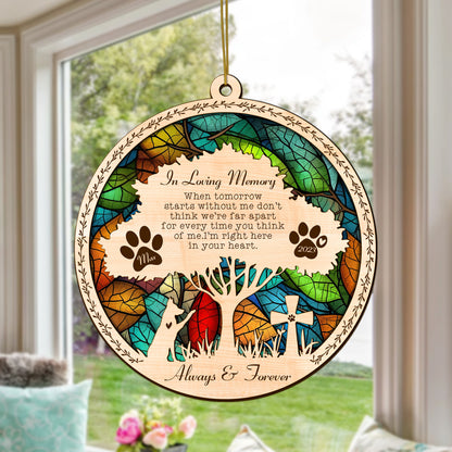 Netecom Personalized Horse Memorial Suncatcher Ornament - Custom Horse Name & Date, Horseback Riding Equestrian Sun Catcher, Christmas Bereavement Gift, Horse Loss Gift, Housewarming Gift for Horse Lovers