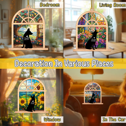 Netecom Personalized German Shepherd Memorial Suncatcher – Dog Loss Sympathy Gift & Pet Remembrance Keepsake