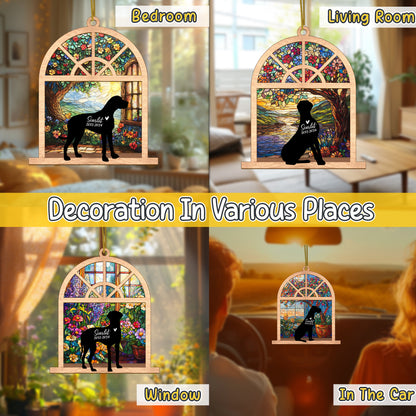 Netecom Personalized Great Dane Memorial Suncatcher – Great Dane Dog Loss Gift & Pet Remembrance Keepsake