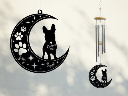 Netecom Corgi Dog Wind Chimes Memorial, Personalized Pet Memorial Windchime for Dog Suncatcher, Pet Condolences Gift for Loss of Dog, Pet Remembrance Gift, Sympathy Pet Wind Chimes Outdoor Garden