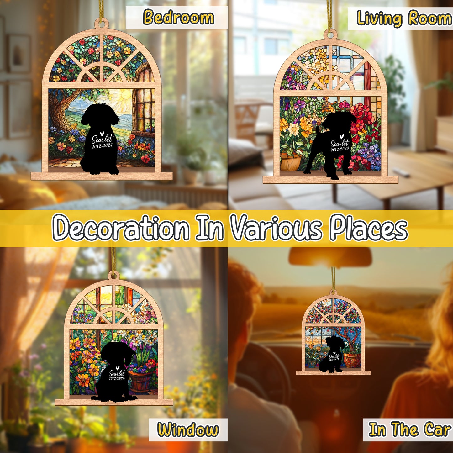 Netecom Personalized Maltese Memorial Suncatcher – Maltese Dog Loss Sympathy Gift & Pet Remembrance Keepsake