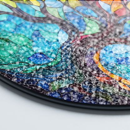 Netecom Tree of Life Stained Glass Ornament – Custom Window Hanging, Nature & Spiritual Gift, Personalized Home Décor